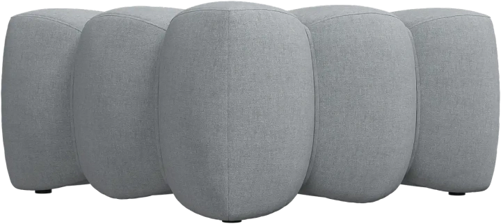 Пуф Nawabari - Frisco 2063 Ткань с покрытием aquaclean светло-серого цвета  -  Под заказ