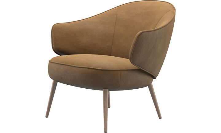 Кресло Charlotte - York 5120 Kожа коньячного цвета  -  Под заказ