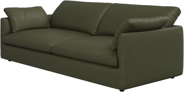 3-х местный диван Milano - Nordic Grain 5133 Кожа светло-зеленого цвета -  Под заказ