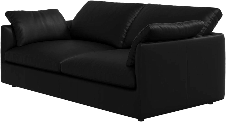 2.5 местный диван Milano - Nordic Grain 5130 Кожа черного цвета -  Под заказ