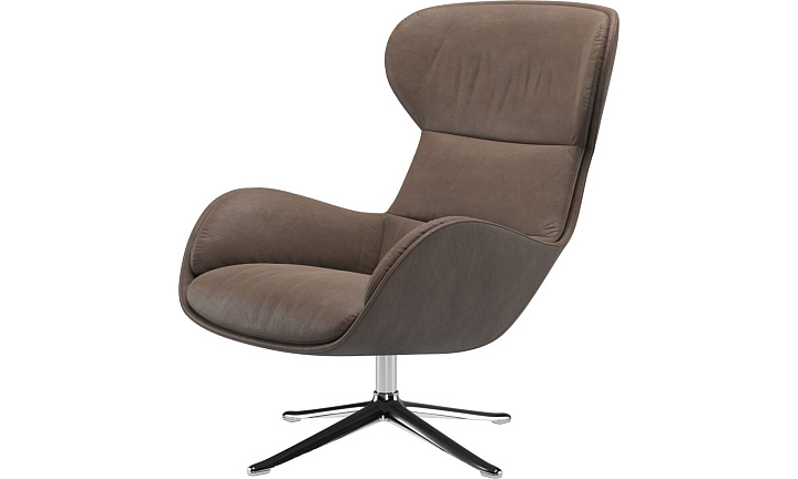 Кресло Reno с функцией вращения - York 5122 Кожа светло-коричневого цвета  -  Под заказ