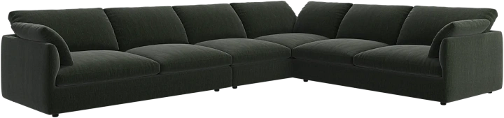Угловой диван Milano - Napoli 2268 Ткань пыльно-зеленого цвета -  Под заказ