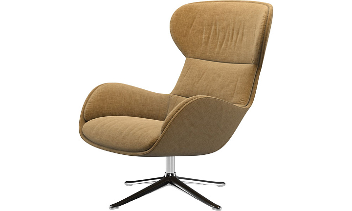 Кресло Reno с функцией вращения - Napoli 2252 Ткань золотисто-бежевого цвета  -  Под заказ