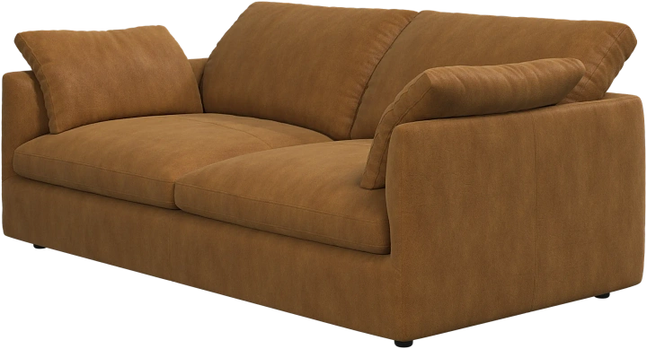 2.5 местный диван Milano - York 5120 Kожа коньячного цвета  -  Под заказ