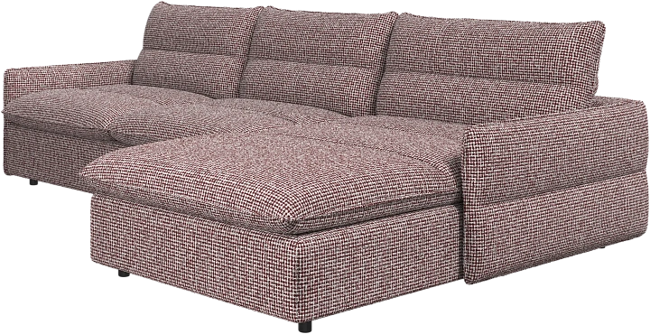 2,5-местный диван-кровать Southampton с модулем для отдыха - Tuscany темно-бордового цвета 3207 -  Под заказ