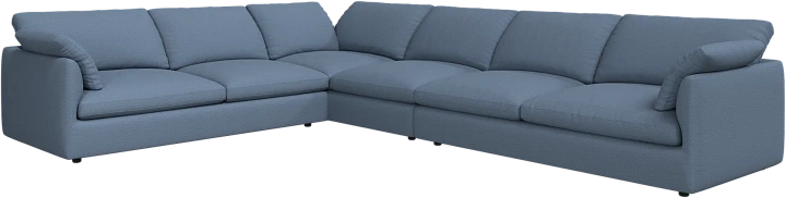 Угловой диван Milano - Capri ткань голубого цвета 3233 -  Под заказ