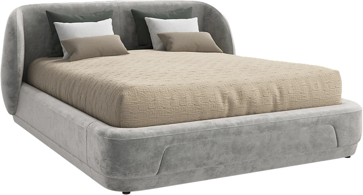 Кровать Bolzano -  Ravello 3222 Ткань серого цвета  -  Под заказ