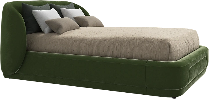 Кровать Bolzano - Bologna ткань оливкового цвета 3257 -  Под заказ