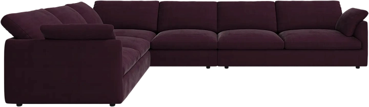 Угловой диван Milano - Bologna ткань вишнево-красного цвета 3258 -  Под заказ