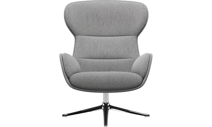 Кресло Reno с функцией вращения - Bristol 3060 Ткань светло-серого цвета  -  Под заказ