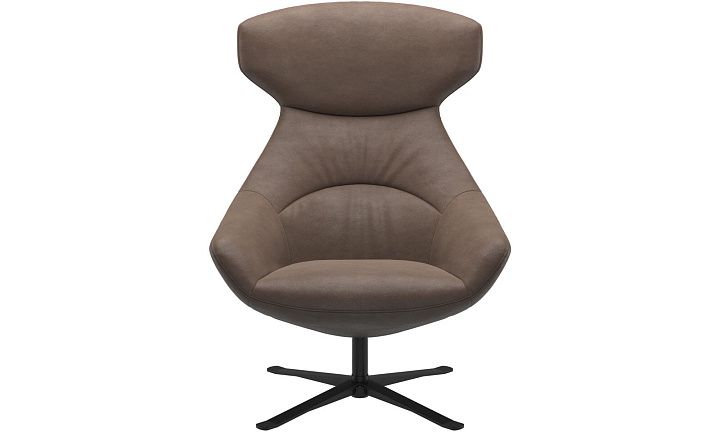 Кресло Porto с функцией вращения - York 5122 Кожа светло-коричневого цвета  -  Под заказ