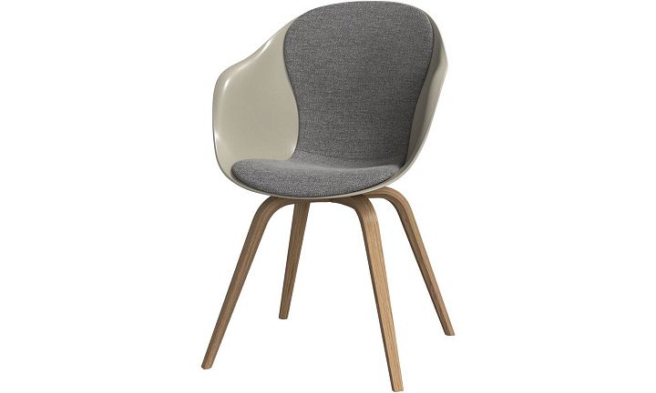 Обеденный стул Hauge - Bristol 3060 Ткань светло-серого цвета  -  Под заказ