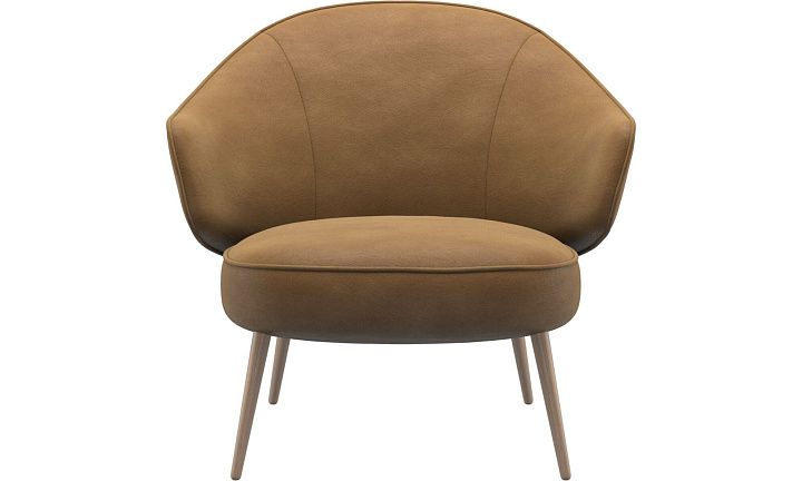 Кресло Charlotte - York 5120 Kожа коньячного цвета  -  Под заказ