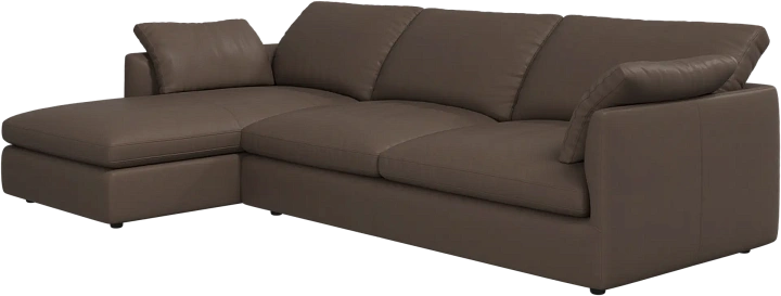 Угловой диван Milano - Nordic Vintage кожа 5151 серо-коричневого цвета -  Под заказ