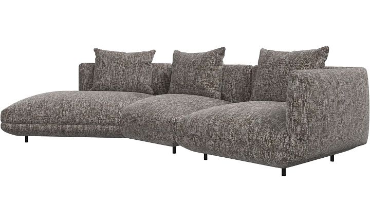 3-местный диван c козеткой Salamanca - Tuscany коричневого цвета 3202 -  Под заказ