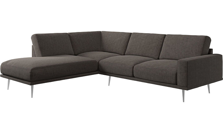 Диван Carlton с модулем для отдыха - Napoli 2251 Ткань серо-коричневого цвета  -  Под заказ