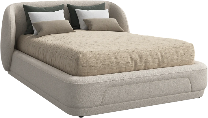 Кровать Bolzano - Lazio 3090 Ткань белого цвета  -  Под заказ