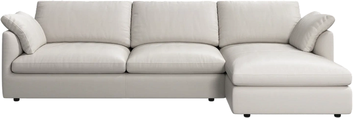 Угловой диван Milano - Nordic Grain кожа светло-бежевого цвета 5136 -  Под заказ