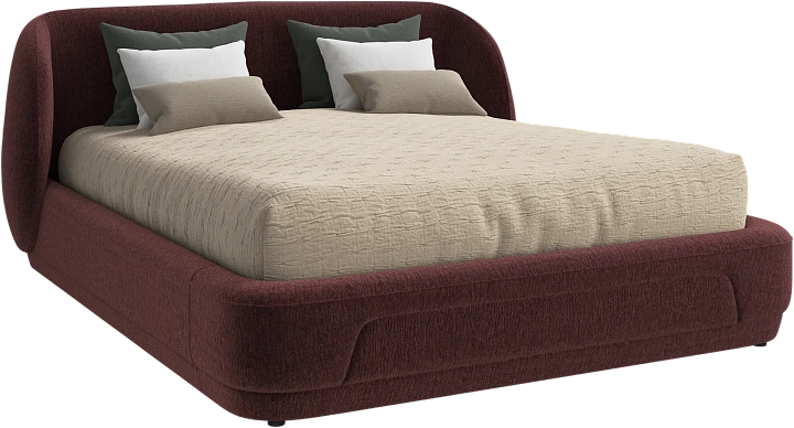 Кровать Bolzano - Lucca ткань красного цвета 3323 -  Под заказ