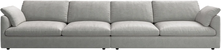 4-х местный диван Milano -  Ravello 3222 Ткань серого цвета  -  Под заказ