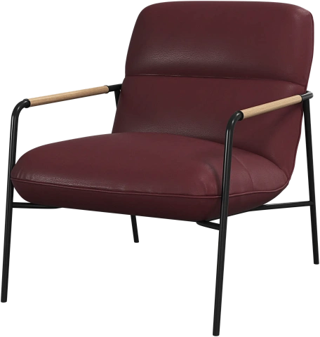 Кресло Terni - Nordic Vintage кожа 5145 бордового цвета -  Под заказ