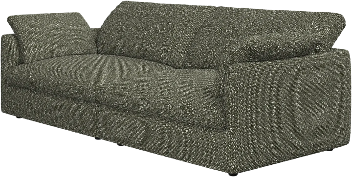 3-х местный диван Milano из двух модулей - Avellino ткань зеленого  цвета 3252 -  Под заказ