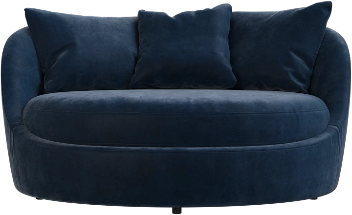 Кресло Ø -  Ravello 3225 Ткань  темно-синего цвета -  Под заказ