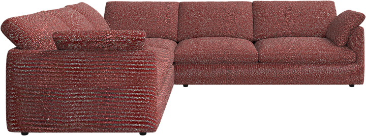 Угловой диван Milano - Avellino ткань красного цвета 3250 -  Под заказ