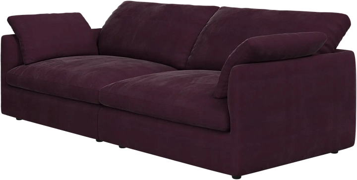 3-х местный диван Milano из двух модулей - Bologna ткань вишнево-красного цвета 3258 -  Под заказ