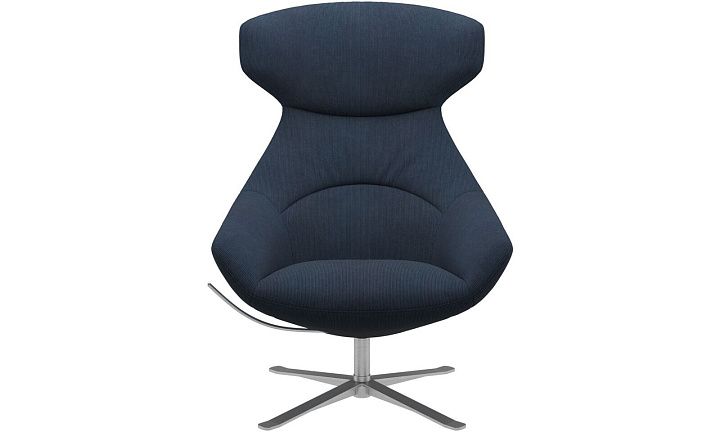 Кресло Porto с функцией вращения - Skagen 3163 Темно-синяя ткань  -  Под заказ