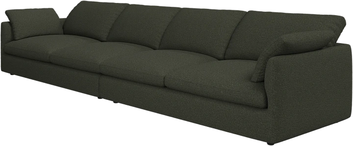 4-х местный диван Milano - Lazio 3094 Темно-зеленая ткань  -  Под заказ