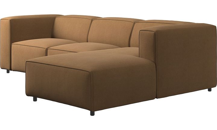 Диван Carmo с модулем для отдыха - Frisco 2057 Ткань цвета кэмел с функцией акваклин  -  Под заказ
