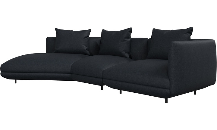 3-местный диван c козеткой Salamanca - Tomelilla fabric 3144 Blue  -  Под заказ