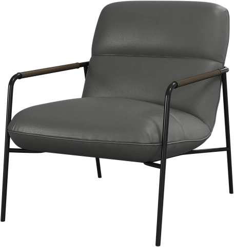 Кресло Terni - Nordic Grain 5137 Кожа серого цвета -  Под заказ