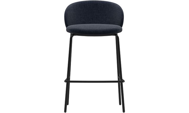 Барный стул Princeton - Napoli 2257 Ткань  тёмно-синего цвета  -  Под заказ