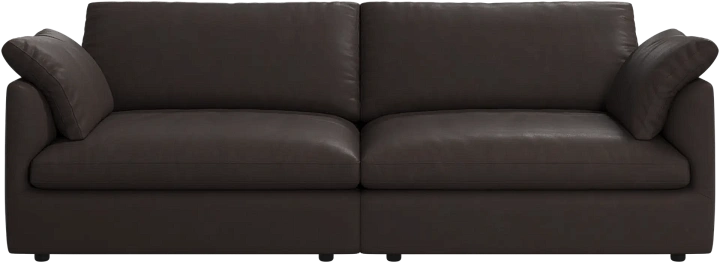 3-х местный диван Milano из двух модулей - Nordic Vintage кожа 5152 темно-коричневого цвета -  Под заказ