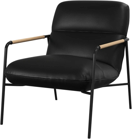 Кресло Terni - Nordic Grain 5130 Кожа черного цвета -  Под заказ