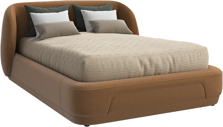 Кровать Bolzano - Bristol 3066 Ткань горчичного цвета  -  Под заказ