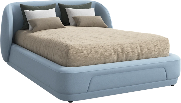 Кровать Bolzano - Frisco 2275 Ткань голубого цвета -  Под заказ