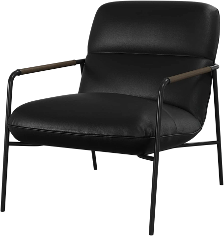 Кресло Terni - Nordic Grain 5130 Кожа черного цвета -  Под заказ