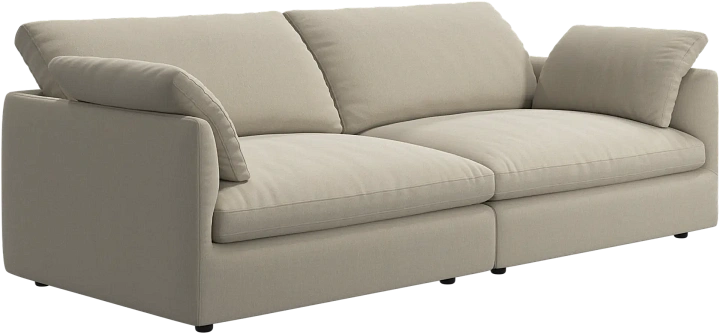 3-х местный диван Milano из двух модулей - Frisco 2274 Ткань песочного цвета -  Под заказ