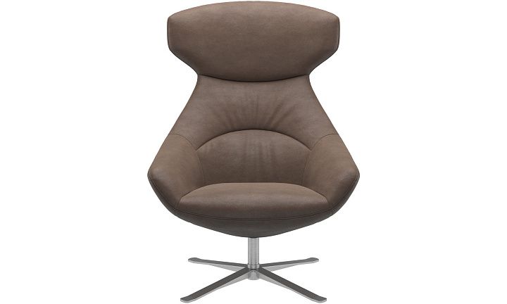 Кресло Porto с функцией вращения - York 5122 Кожа светло-коричневого цвета  -  Под заказ