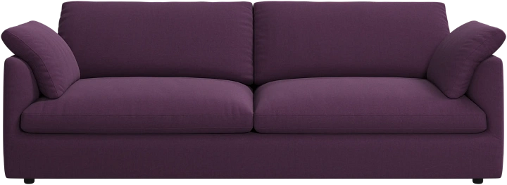 3-х местный диван Milano - Frisco 2278 Ткань фиолетово-винного цвета -  Под заказ