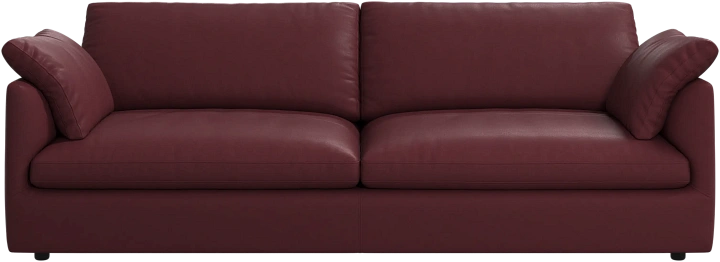 3-х местный диван Milano - Nordic Vintage кожа 5145 бордового цвета -  Под заказ