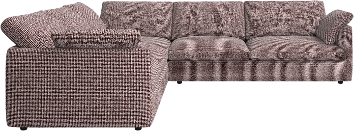 Угловой диван Milano - Tuscany темно-бордового цвета 3207 -  Под заказ