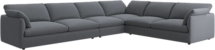 Угловой диван Milano - Frisco 2067 Ткань цвета серого камня  -  Под заказ