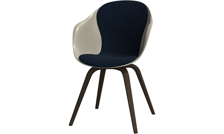 Обеденный стул Hauge - Napoli 2257 Ткань  тёмно-синего цвета  -  Под заказ