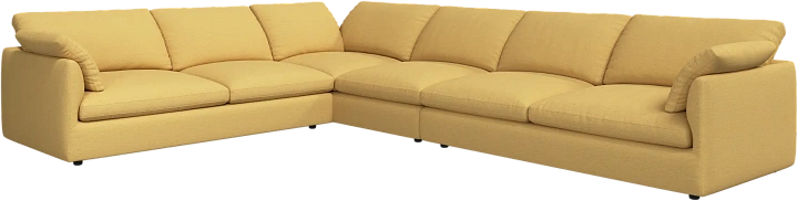 Угловой диван Milano - Capri ткань горчичного цвета 3234 -  Под заказ