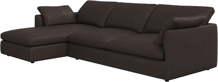 Угловой диван Milano - Nordic Vintage кожа 5152 темно-коричневого цвета -  Под заказ