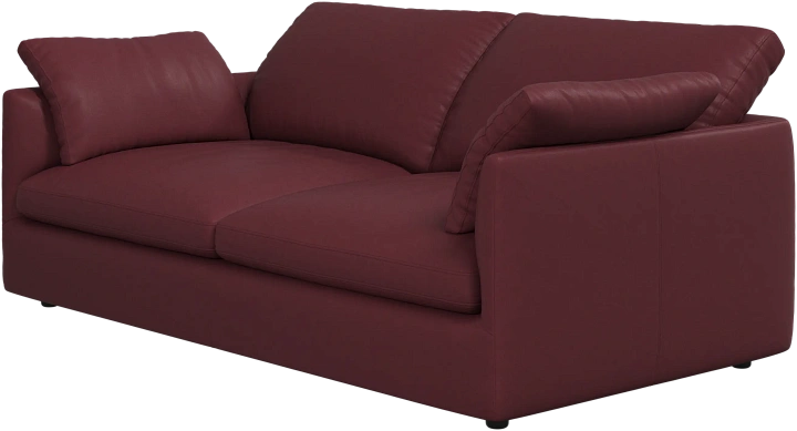 2.5 местный диван Milano - Nordic Vintage кожа 5145 бордового цвета -  Под заказ